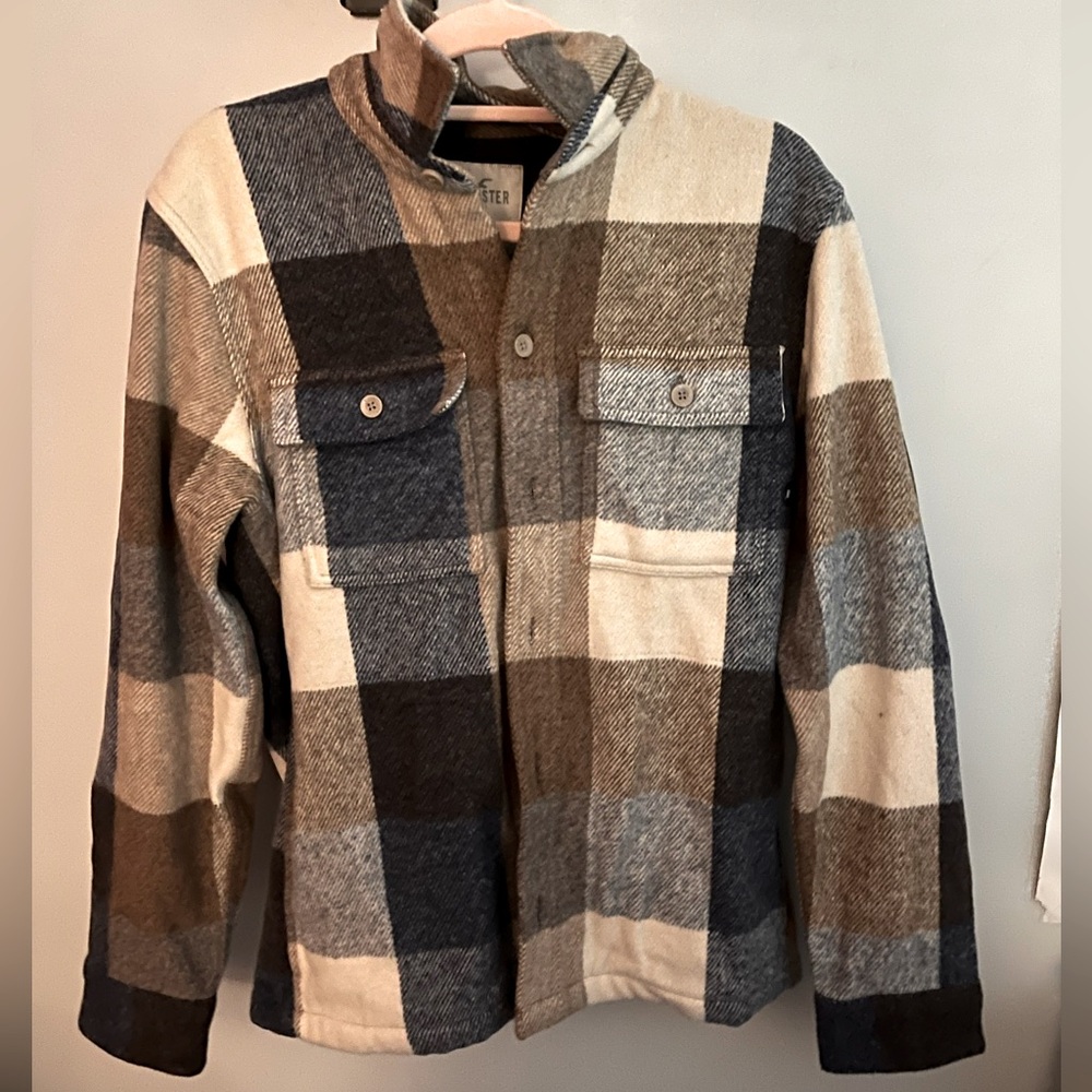 Hollister Plaid Button-Up Jacket